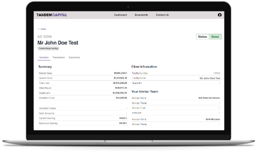 Laptop showing investment portfolio dashboard